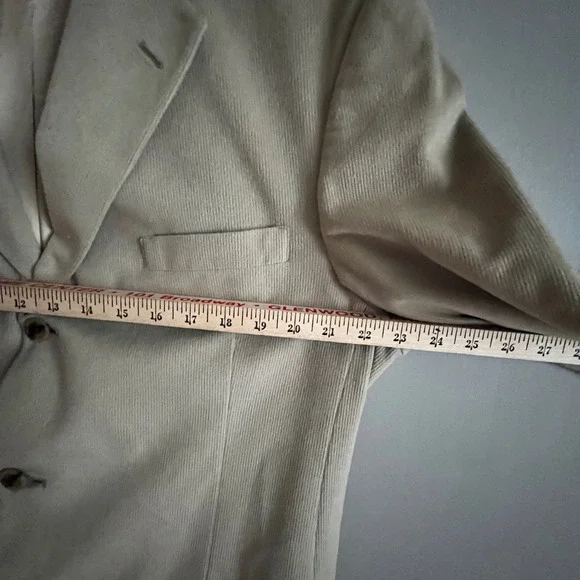 Vtg Tommy Hilfiger Mens Corduroy Blazer Jacket 44-46R Tan Business Office Formal